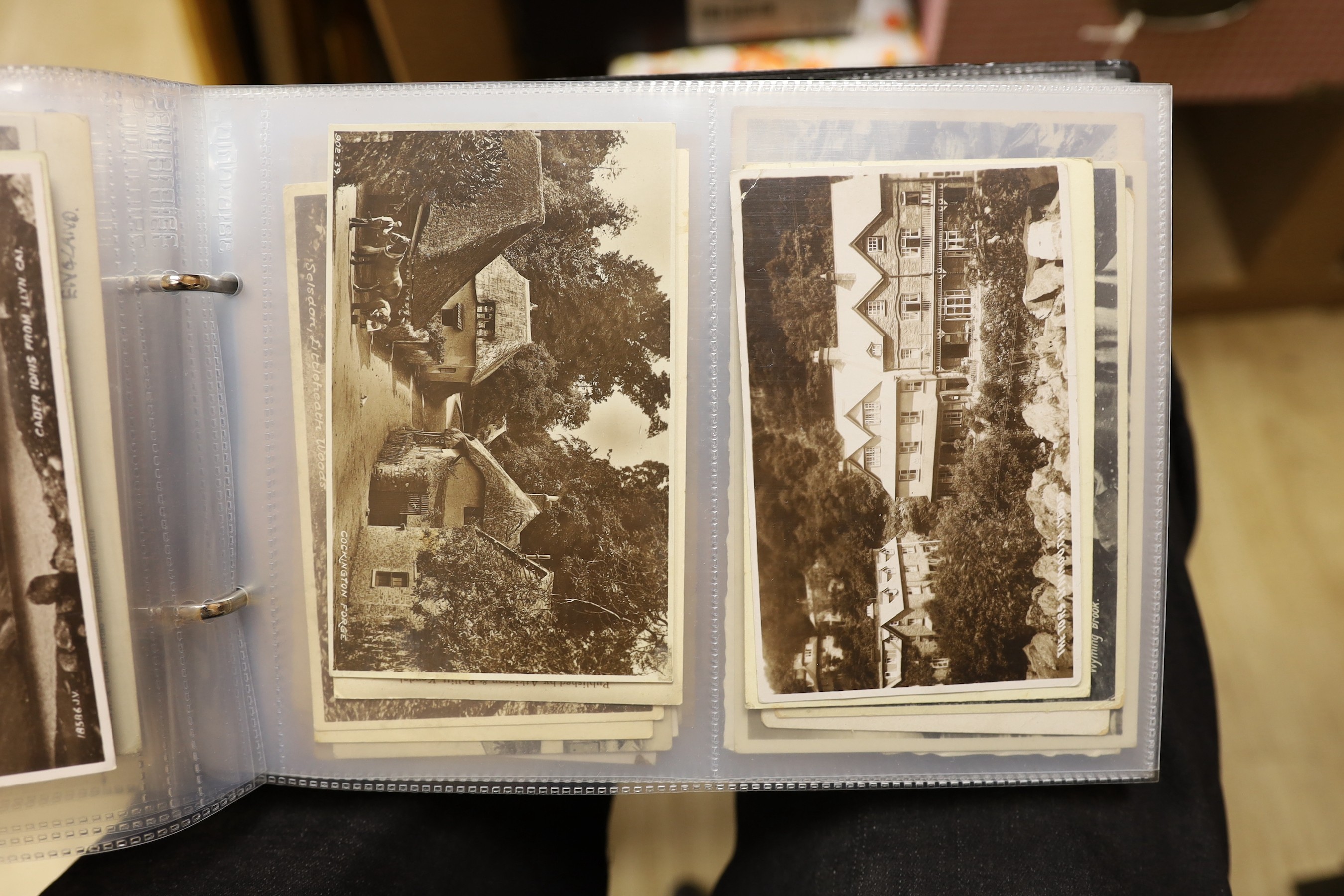 A quantity of cigarette and postcards